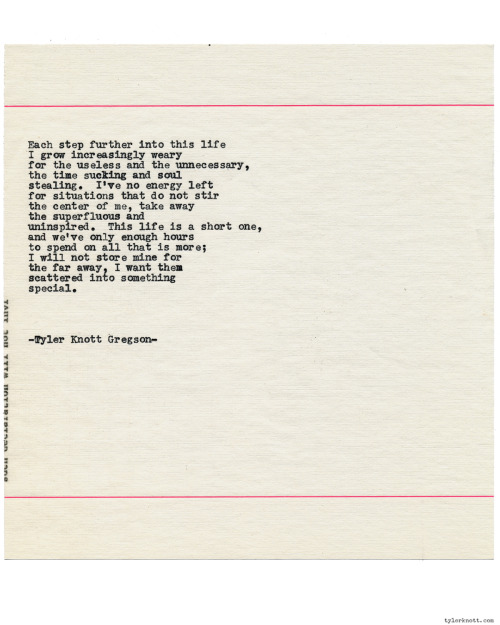 tylerknott:Typewriter Series #1442 by Tyler Knott Gregson Chasers of the Light & All The Words