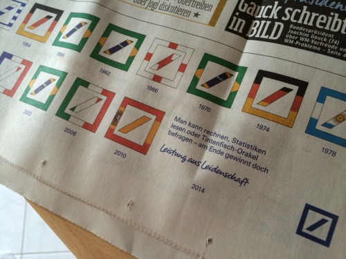 Liebe Deutsche Bank,
das laute Pfeifen, das Sie hören, ist Anton Stankowski, der gerade mit Lichtgeschwindigkeit in seinem Grab rotiert. Design-Fail auf ganzer Linie.