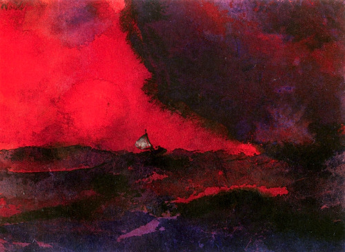  Dark Red Sea Emil Nolde - 1938-1945 
