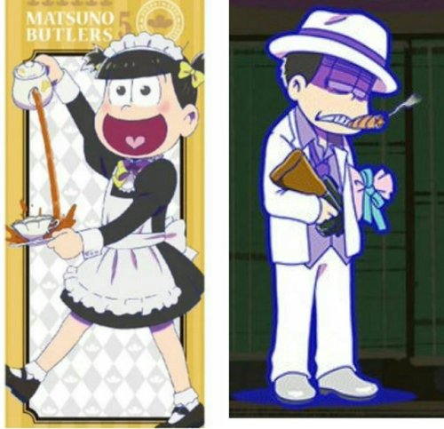 chocorasworld:  So today I came up with this Gangster Ichimatsu and Maid Jyushimatsu AU idea xDGangster Ichimatsu is a well-known criminal and has many enemies, so one day he decides to hire a bodyguard through an agency. So on the following day they