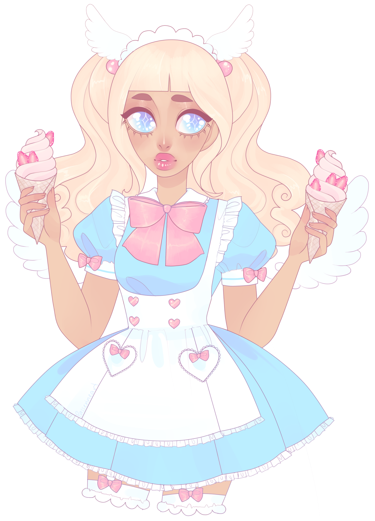 passerineart:commission for Angel Dream Maid Cafe! ; 7 ; 