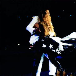 beyonseh:  Jay Z and Beyoncé during their last show of the On The Run Tour 