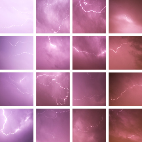 benjoyment: 48 Shades of Lightning Taken from last night’s thunderstorm.(color hues are unretouched) 