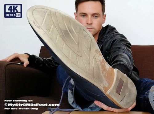 mystr8m8sfeet:  Those of you that follow the blog will know that Jamie is my new obsession. I can’t get enough of him. This week he features exclusively in a brand new 4K video showing off his size 12s in sweat stained socks right out of his shoes.Check