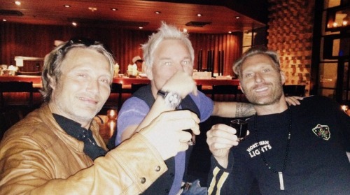 sympathyforthecannibal: mads mikkelsen, kristian valen and tonny sorensen