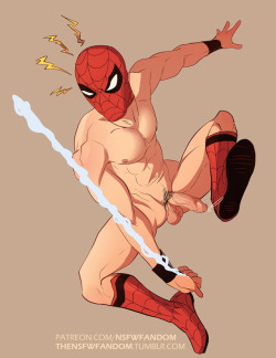 thensfwfandom:  Oops– Spiderman from Marvel