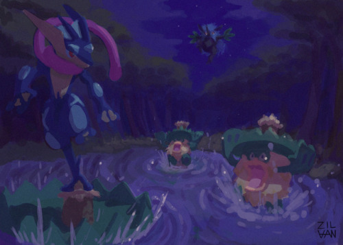 …While escaping from Shiftry, Greninja only managed to gain more enemies on his path. Can’t g