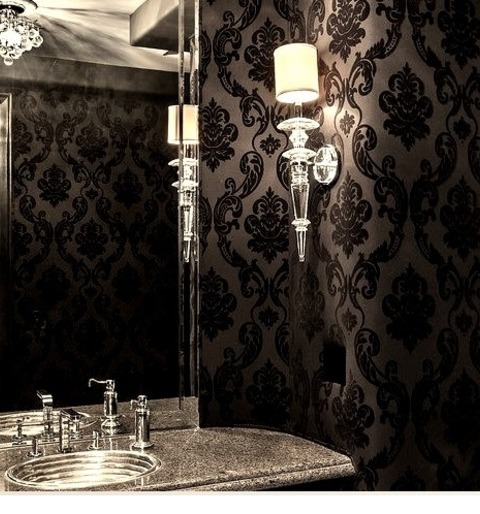 Orange County BathroomTrendy Powder Room Photo