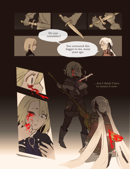 fenkko:4-page dimitri and edelgard-centric comic i made for the @dimitrizine