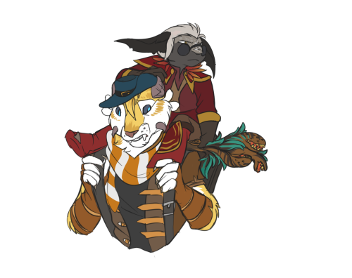 theraccoonteur:  Buncha Innele TimberRipper(ranger) and Raedarrk(necromancer) doodlesPoor kitten, gotta learn when yer buddies are as toxic as Modrem himself