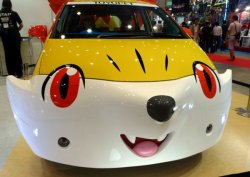 dorkly:  Toyota Teams Up With Nintendo to Create Full-Sized Pokemon Cars Pikachu and Fennekin used Rollout! To see more pictures, click here!