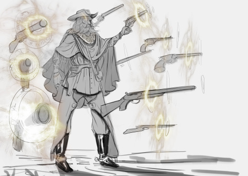 dungeonmalcontent: jibberthegretchin: caiosantosart: Cowboy/Western Mage “Y'all won’t be