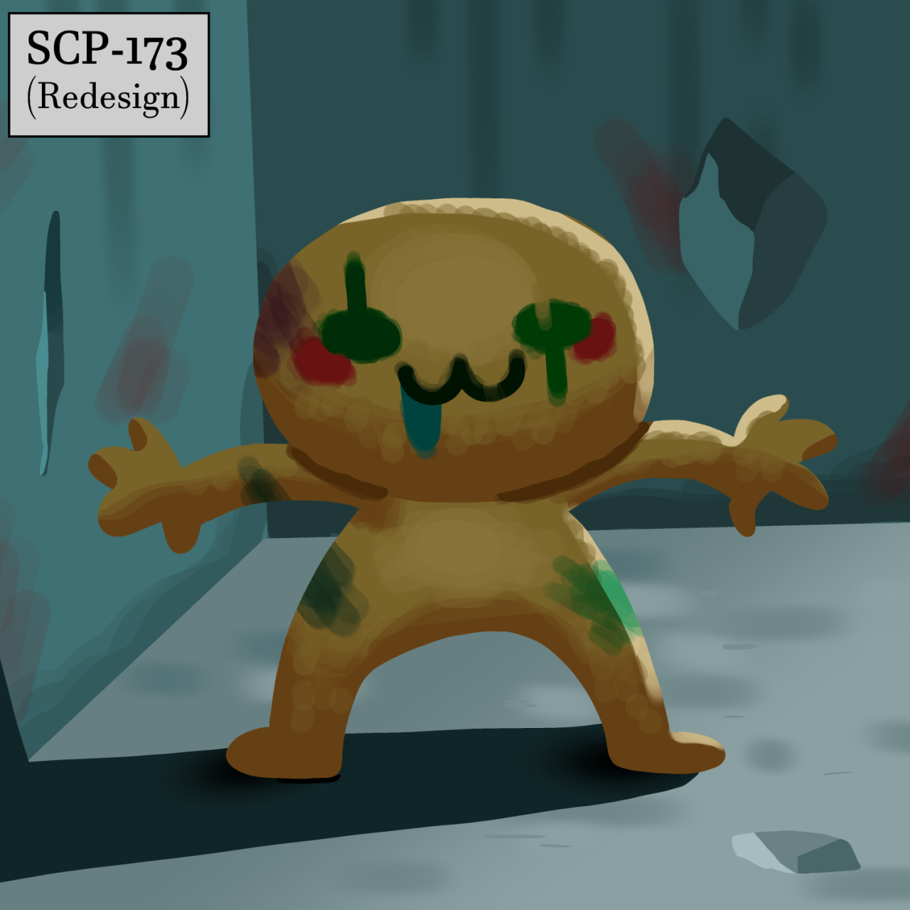 Doctor Wondertainment(tm)! — mothchip: A design idea I had for SCP-173 (Not  a