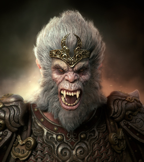 Monkey King 3D creature artwork created in 3dsMax by Visual Concept China artist opop (Yi Xu) of Sha