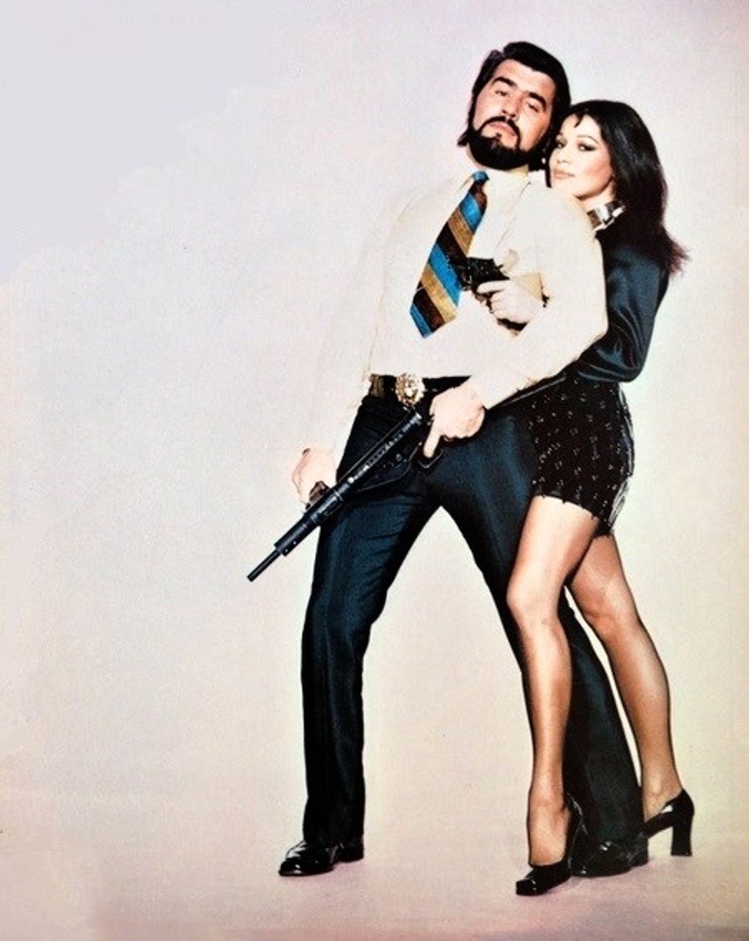 Mario Adorf &amp; Hannelore Elsner in Gentlemen in white Vests, Germany, 1970.