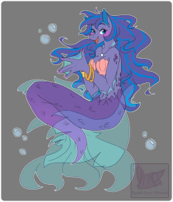 pastel-pony-pictures:  Commission for @a-real-deer as their cute OC as a merpony for Mermay! 