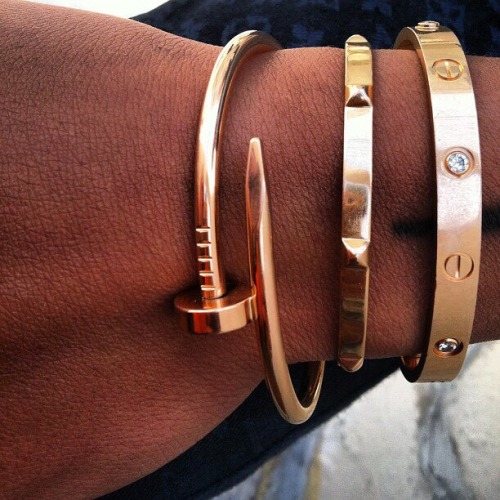 Cartier Love and nail bracelets