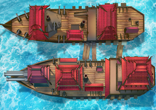 This set is the first part of a ship-heavy update - there’s a ship with an interior, oriental junks,