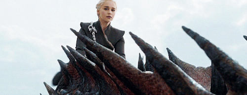 gifsofgot:Daenerys Targaryen’s reaction to Drogon accepting Jon Snow / Game of Thrones (7.05)