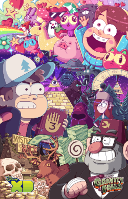 probertson:  2014 Comic Con Gravity Falls poster  This guy is so talented&hellip;