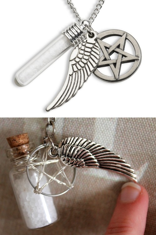 BUY or DIY Supernatural Charm Necklace. Top Photo: $14.99 Supernatural Necklace + $4.00 shipping her