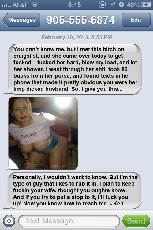anothersissycuck:  Text from a stranger named Ken.