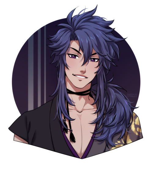 This is a ko-fi bust commission of Miki Saburo (Hakuouki Kyoto Winds) from October (!!) for my lovel