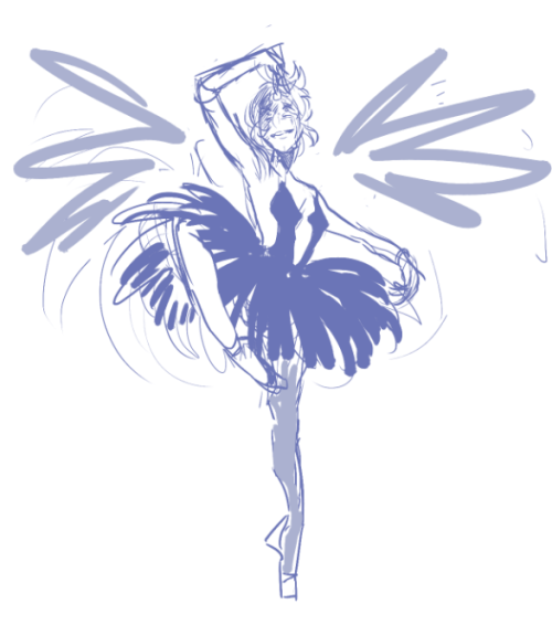 voyagehour:  sketches of pearl as charas from princess tutu 