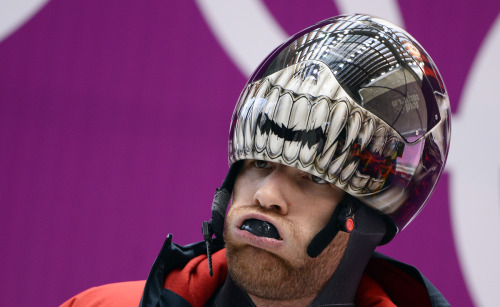 the-gas-station:  Sochi Olympics 2014: Skeleton Helmets Source  Helmet galore!