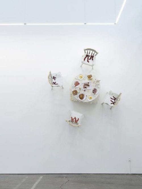contemporaryartdaily:“Soil Erosion” at Altman Siegel #sculpture#kitchens#aerial#food#white#installation artwork