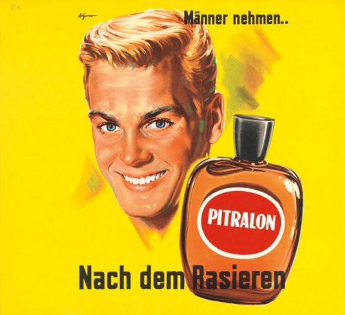 Paul Aigner, advertising poster for After Shave Pitralon, 1959. Austria. © Wienbibliothek im Rathaus