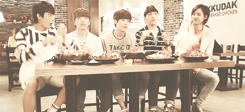 greyjoyofpyke:  b1a4 having fun and dancing on set 