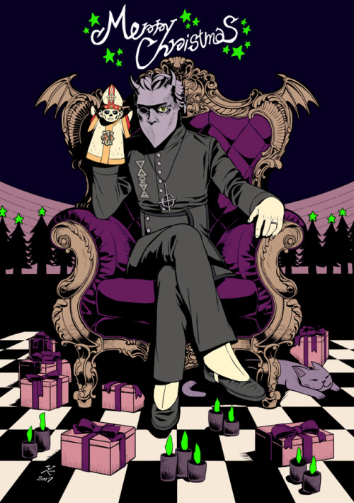 yukkeart:Merry Christmas! I drew Special Ghoul with puppet of Zero.