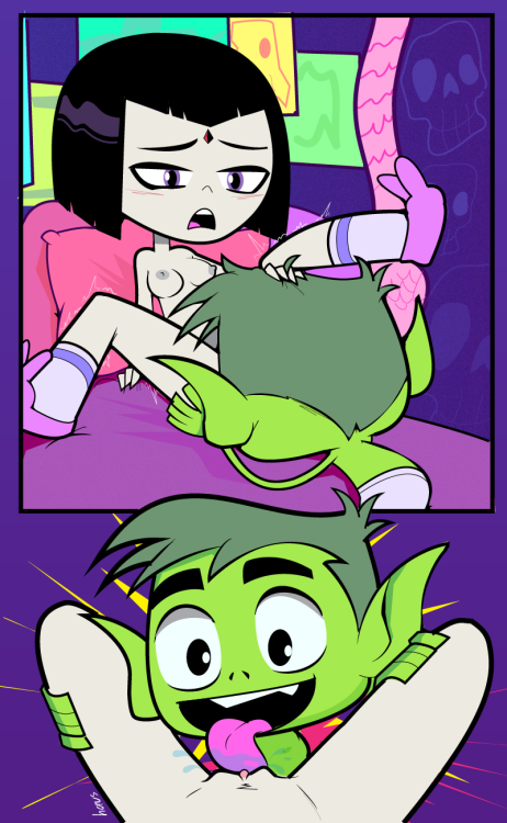 the34kingreturns:  When Teen Titans Go Beast Boy and Raven meets Marco and Star.