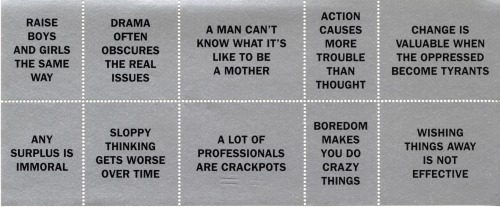 momalibrary:Truism Stamps by Jenny Holzer from the Steven Leiber Extra Art Archive. -ar