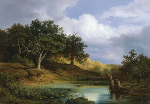 Oaks beside the Water, Christian Morgenstern, 1832