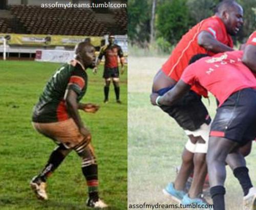 blkbugatti:  assofmydreams:  What happens if you cross a black guy’s naturally thick booty with a rugby player’s sporty physique? Answer: Some of the phattest asses you’ll ever see! Just look at the huge butts on these African rugby players.  There’s
