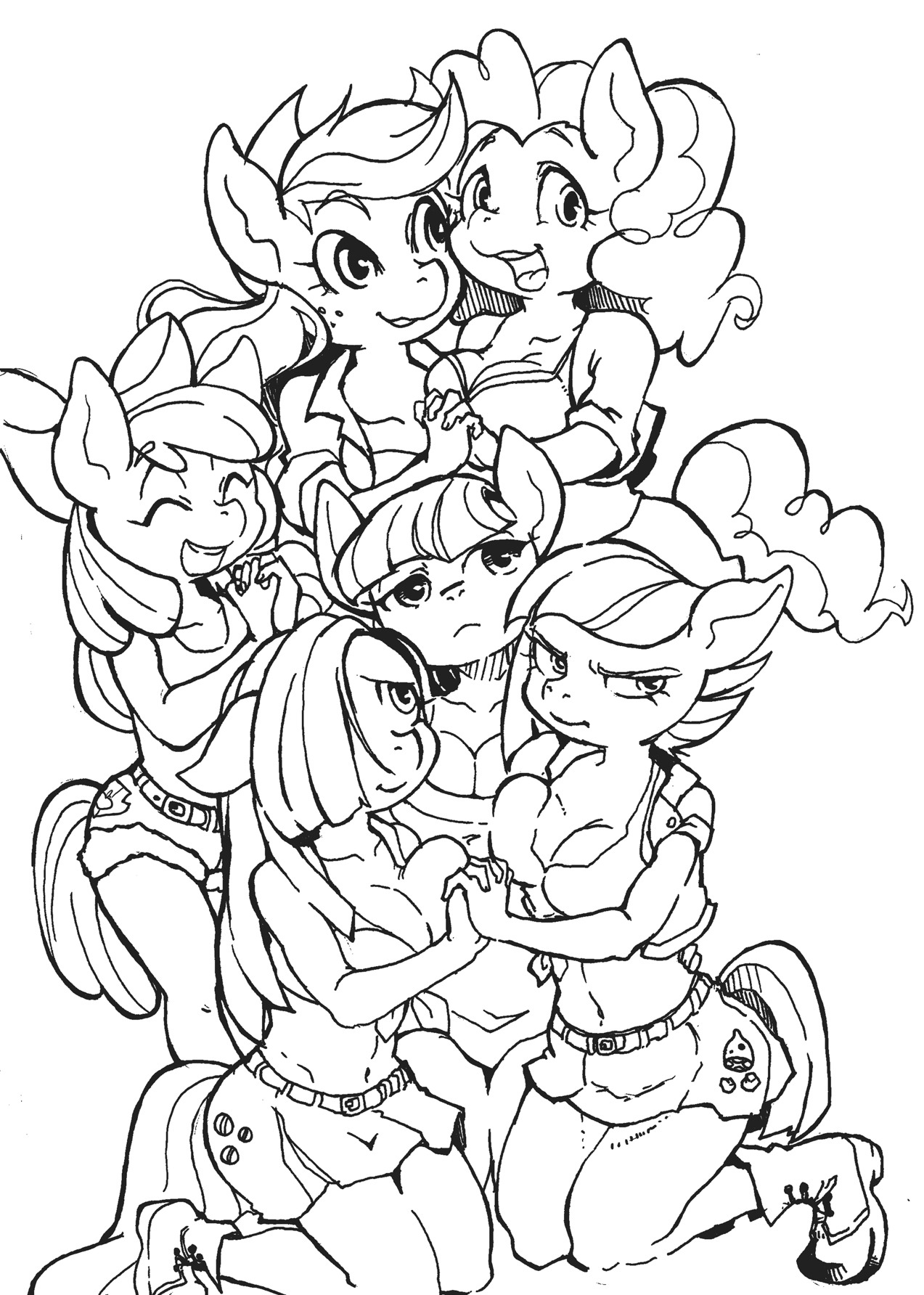 hobilo:  色をお塗るのが面倒くさくなってしまってな   dem ponies~