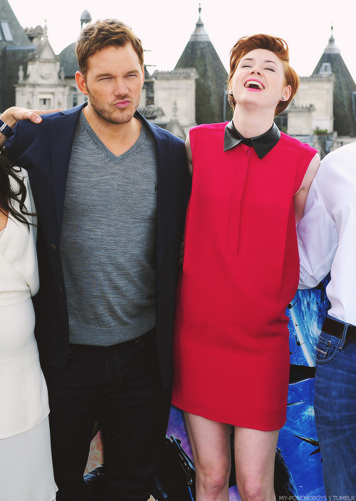 my-ponchoboys:  Chris & Karen - Guardians of the Galaxy Photocall - July 25th 2014 