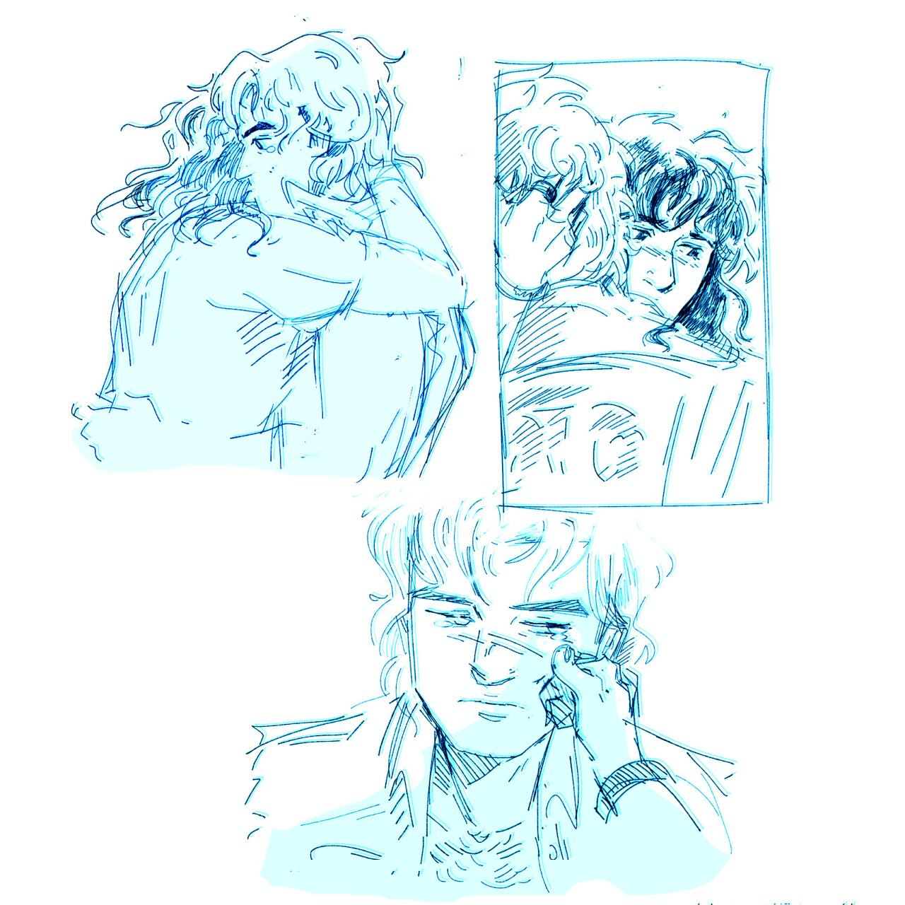 nostalgicsneeze:rough steddie comic panel/storyboard style practiceLove the idea