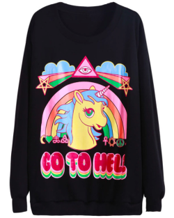 byewithyou:Get this cute unicorn sweatshirt On sale at Sheinside. :)  Need