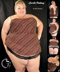 bighotbombshells:  NEW UPDATE! Lorelei Fantasy is stunning on her stripes and black lace panties. Her new set contains 61 photos and can be seen athttp://www.bbwfantasyland.com/lorelei/index.html