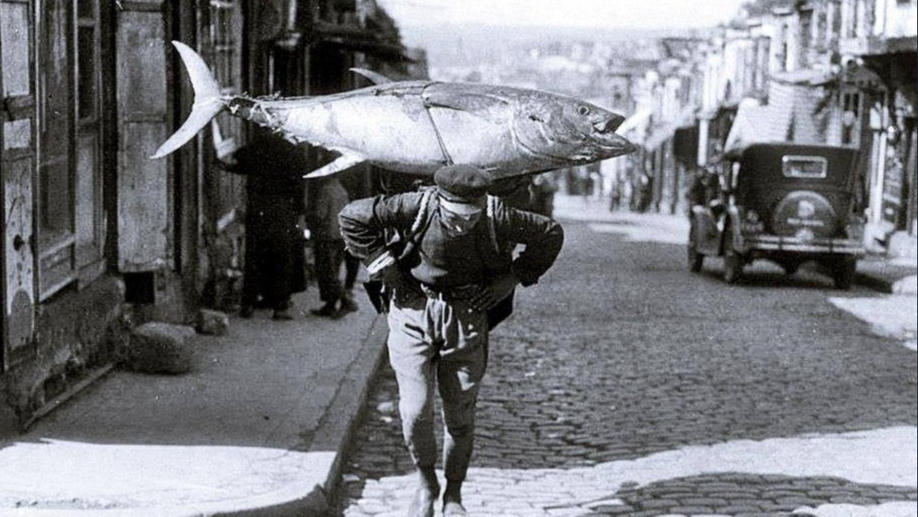 historium:A fisherman in Istanbul in 1930
