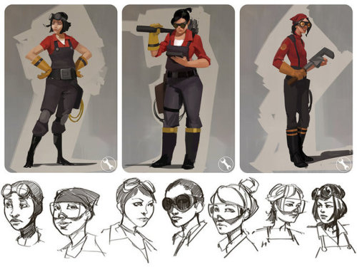 kritzkast: Female Team Fortress 2 Classes Were Almost Official Valve artist Drew Wolf has released a new website, which contains a variety of concept artwork from Valve games such as Dota 2 and Team Fortress 2. One of these sets of concept art found