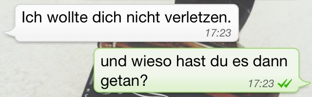 Wir sehen uns in der Hölle und dann reden wir.