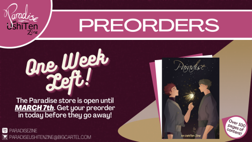  Only one week left to preorder your slice of Paradise! Leftover sales may not have all of these fan