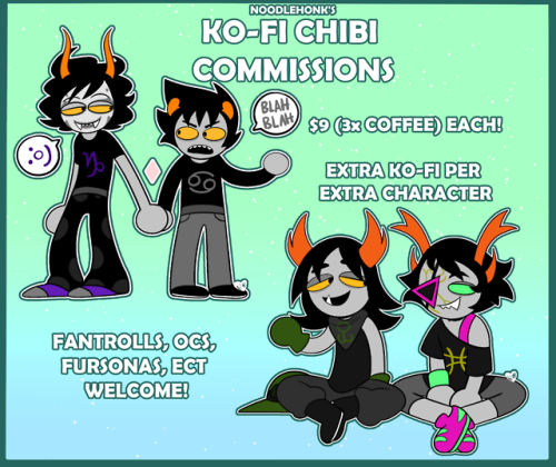  Hey guys! Im going to start using my little “chibi” style for my Ko-Fi! If you are inte