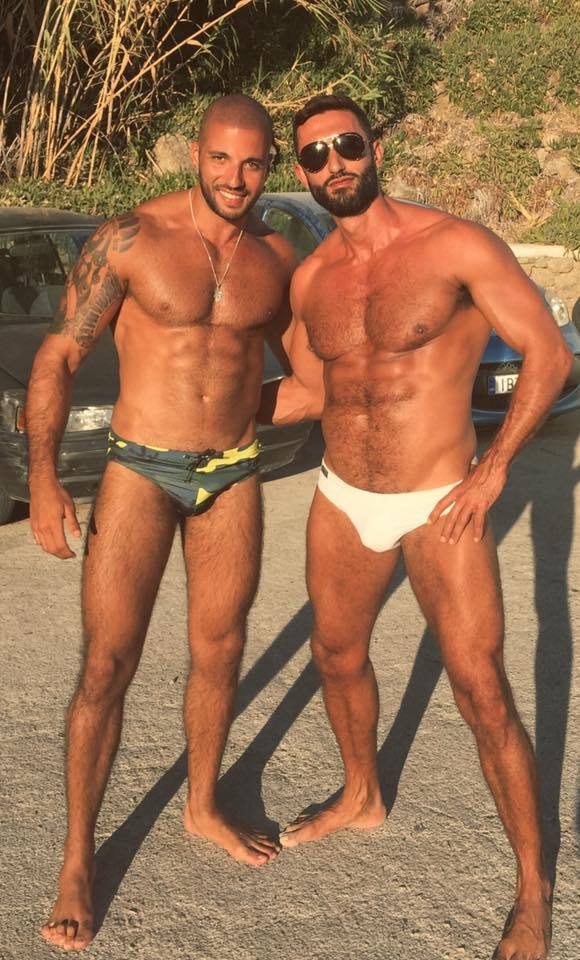mortalgodz:Ivan Romero and friend in Mykonos