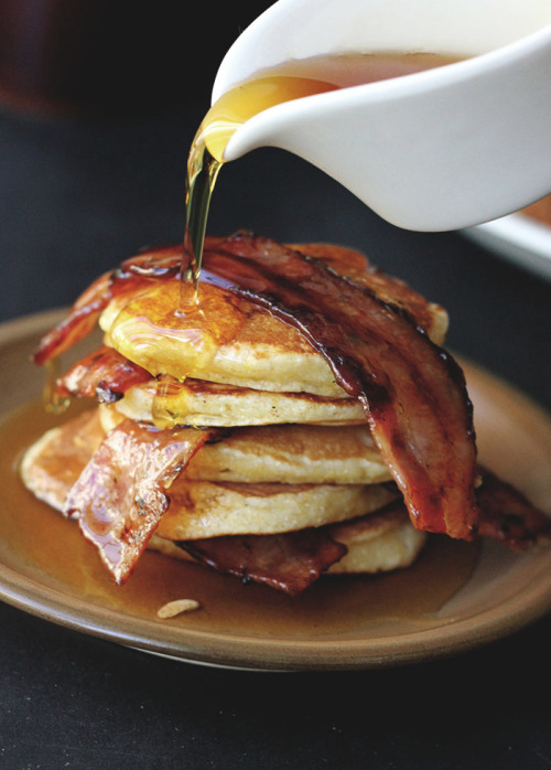 debra-dustjacket: pancakes, glazed bacon &amp; maple syrup | by the sugar hit