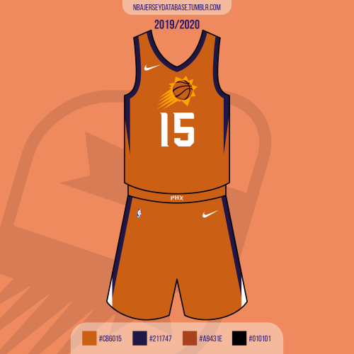NBA Jersey Database, Phoenix Suns Statement Jersey 2019-2020
